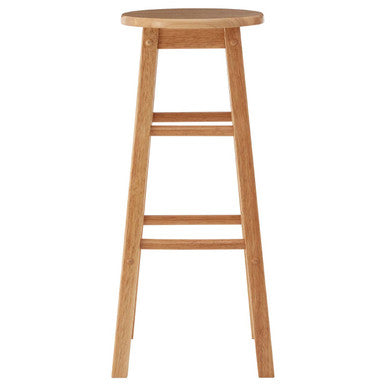 Natural Tropical Hevea Wood Tall Bar Stool | Selby