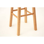 Natural Tropical Hevea Wood Tall Bar Stool | Selby