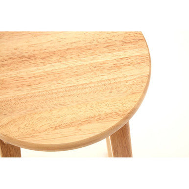 Natural Tropical Hevea Wood Tall Bar Stool | Selby
