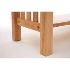 Natural Rubberwood Rectangular Console Table with Lower Storage Shelf and Lattice Panel Sides | Selby