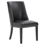 Black Leather Effect Dining Chair | Rodeo