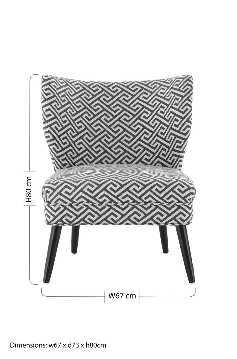 Greek Key Design Accent Chair | Regents Park
