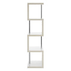 Maze 4 Tier White Gloss Shelf Unit