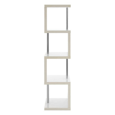 Maze 4 Tier White Gloss Shelf Unit