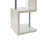 Maze 4 Tier White Gloss Shelf Unit