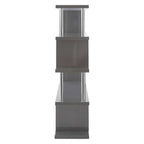 4 Tier Grey Gloss Shelf Unit | Maze