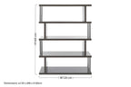 4 Tier Grey Gloss Shelf Unit | Maze