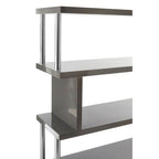 4 Tier Grey Gloss Shelf Unit | Maze