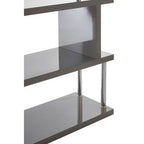 4 Tier Grey Gloss Shelf Unit | Maze