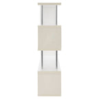 4 Tier White Gloss Wide Shelf Unit | Maze