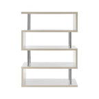 4 Tier White Gloss Wide Shelf Unit | Maze
