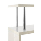 4 Tier White Gloss Wide Shelf Unit | Maze