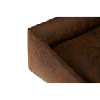 Brown Leather Effect Bar Stool | New Foundry