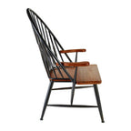 Walnut Wood and Metal Armchair | New Foundry