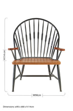 Walnut Wood and Metal Armchair | New Foundry