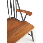 Walnut Wood and Metal Armchair | New Foundry