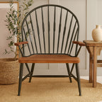 Walnut Wood and Metal Armchair | New Foundry