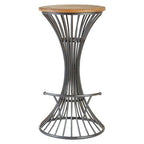 Elm Wood and Metal Bar Stool | New Foundry