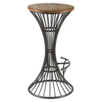 Elm Wood and Metal Bar Stool | New Foundry
