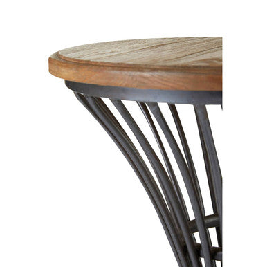 Elm Wood and Metal Bar Stool | New Foundry