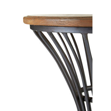 Elm Wood and Metal Bar Stool | New Foundry