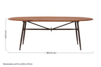 Black and Natural Wooden Oval Dining Table with Metal Legs | New Foundry