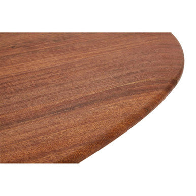 Black and Natural Wooden Oval Dining Table with Metal Legs | New Foundry