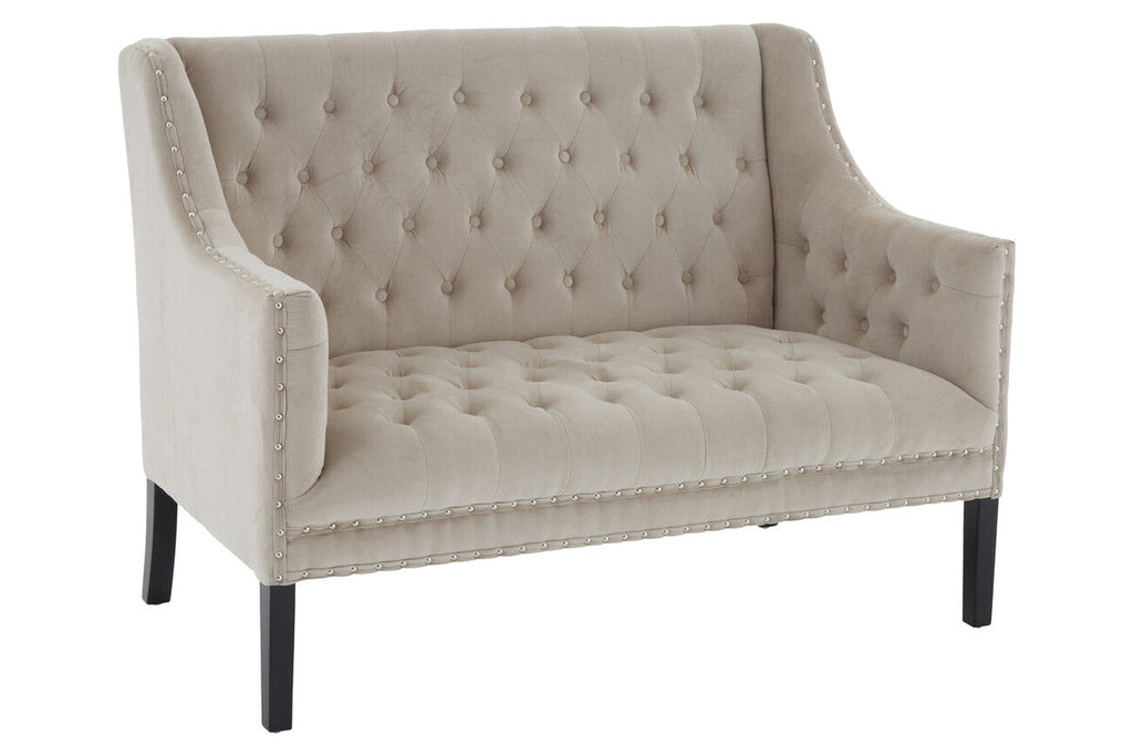 2 Seater Camel Velvet Sofa, Regent Park