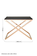 Tempered Glass Top and Steel Criss Cross Frame End Table | Montril