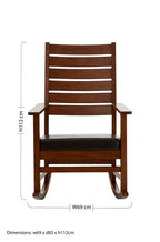 Brown Leather Effect Rocking Chair | Relax