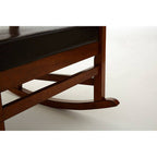 Brown Leather Effect Rocking Chair | Relax