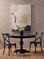 Black Oak Wood and Rattan Dining Chair | Lyon