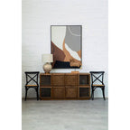 Black Oak Wood and Rattan Dining Chair | Lyon