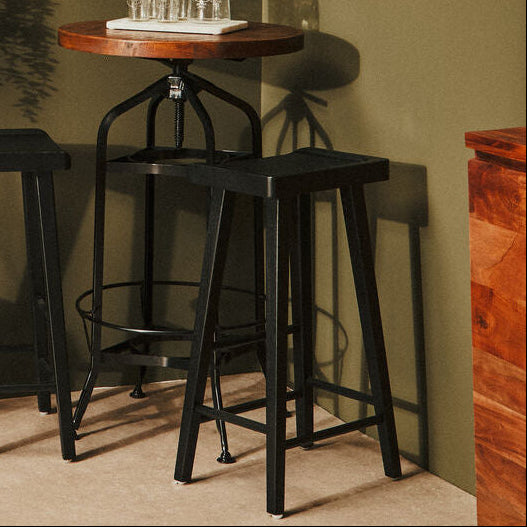 Black Oak Wood Bar Stool | Lyon