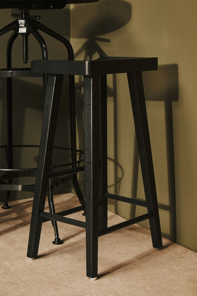 Black Oak Wood Bar Stool | Lyon