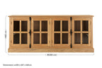 Lyon Oak Wood Sideboard with Washed Grey Finish
