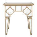Silver Mirrior Glass Square Side Table | Medina