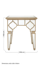 Silver Mirrior Glass Square Side Table | Medina