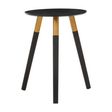 Black and Gold Round Side Table | Nostra