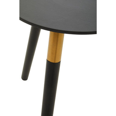 Black and Gold Round Side Table | Nostra