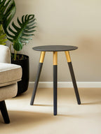 Black and Gold Round Side Table | Nostra