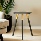 Black and Gold Round Side Table | Nostra