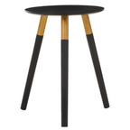 Black and Gold Round Side Table | Nostra