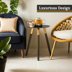 Black and Gold Round Side Table | Nostra
