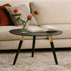 Black and Gold Round Coffee Table | Nostra