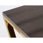 Gold Finish Z Leg Nest of 3 Tables with Metallic Faux Snakeskin | Pacific
