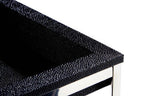 Nest of 2 Faux Shark Skin Top Nesting Tables with Stainless Steel Frame | Pacific