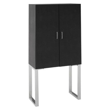 Black Faux Shark Skin Small Cabinet | Pacific