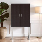 Black Faux Shark Skin Small Cabinet | Pacific