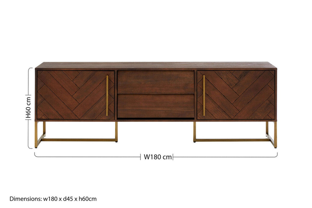 Acacia Wood Effect Media Unit | Brando